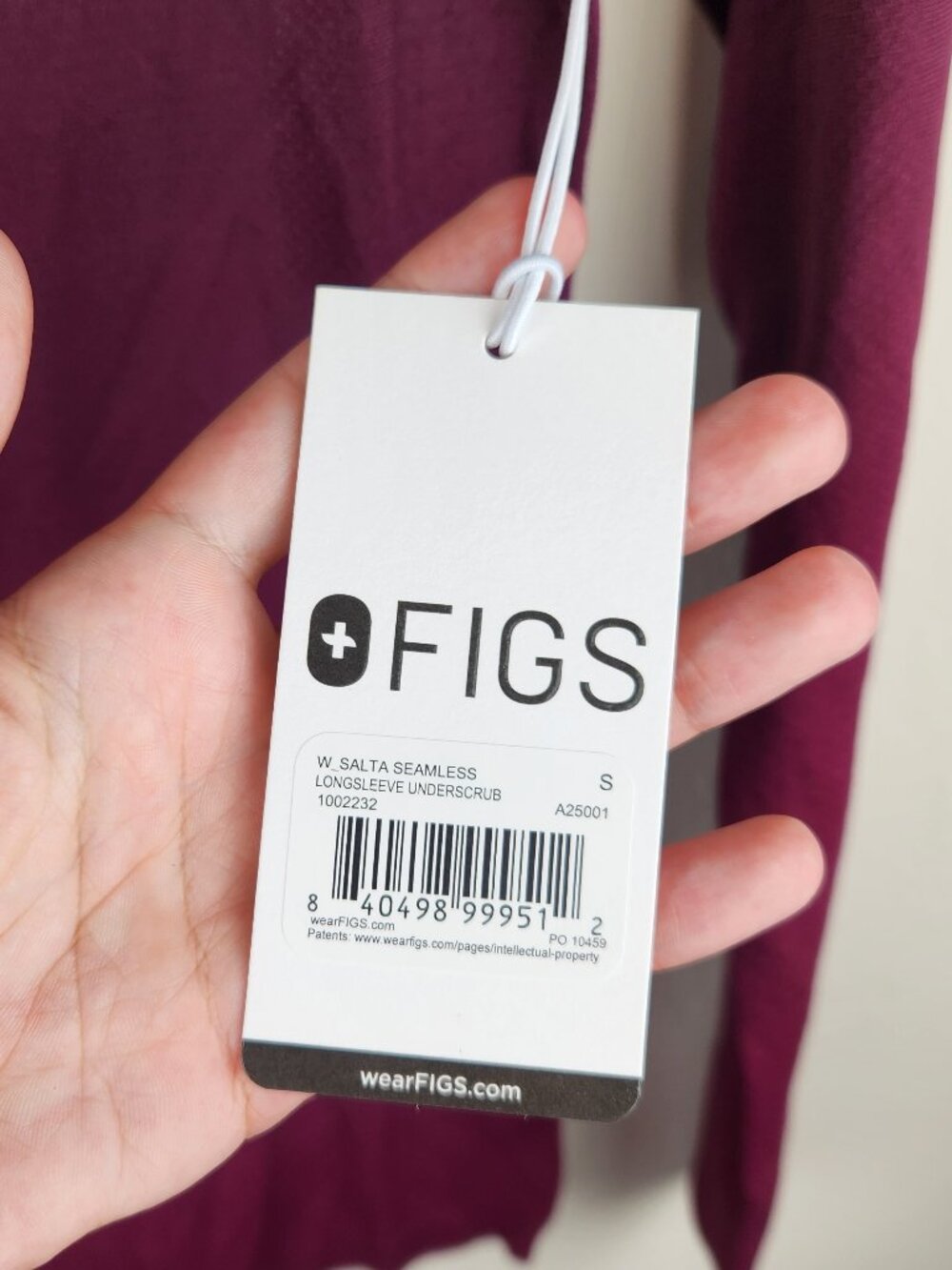 NWT FIGS Salta Seamless Longsleeve Underscrub Shirt Ombre Purple sz S - Picture 6 of 7